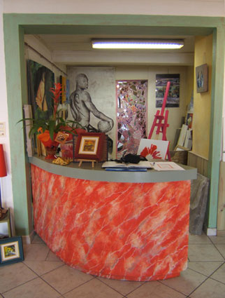 Buffet imitation marbre